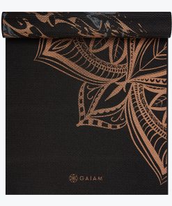 Premium Reversible Marbled Bronze Medallion Yoga Mat (6mm)